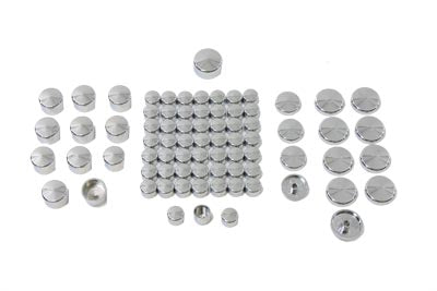37-9532 - Chrome Bolt Cap 77 Piece Cover Kit by V-Twin