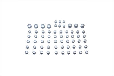 37-9534 - Chrome Bolt Cap 63 Piece Cover Kit by V-Twin