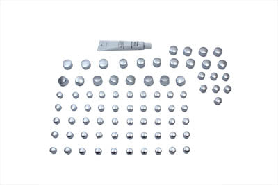 37-9535 - Wyatt Gatling Chrome Bolt Cap 79 Piece Cover Kit by V-Twin