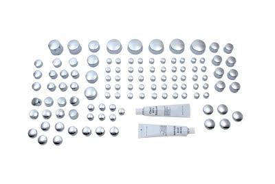 37-9537 - Wyatt Gatling Chrome Bolt Cap 105 Piece Cover Kit by V-Twin