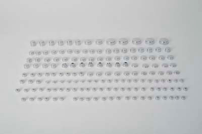 37-9541 - Wyatt Gatling Chrome Bolt Cap 156 Piece Cover Kit by V-Twin