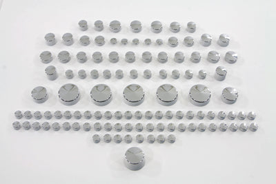 37-9545 - Chrome Bolt Cap 109 Piece Cover Kit by V-Twin