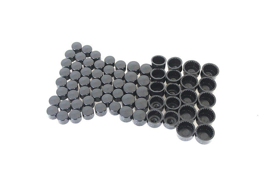 37-9547 - M8 Engine Bolt Cover Kit Black by V-Twin