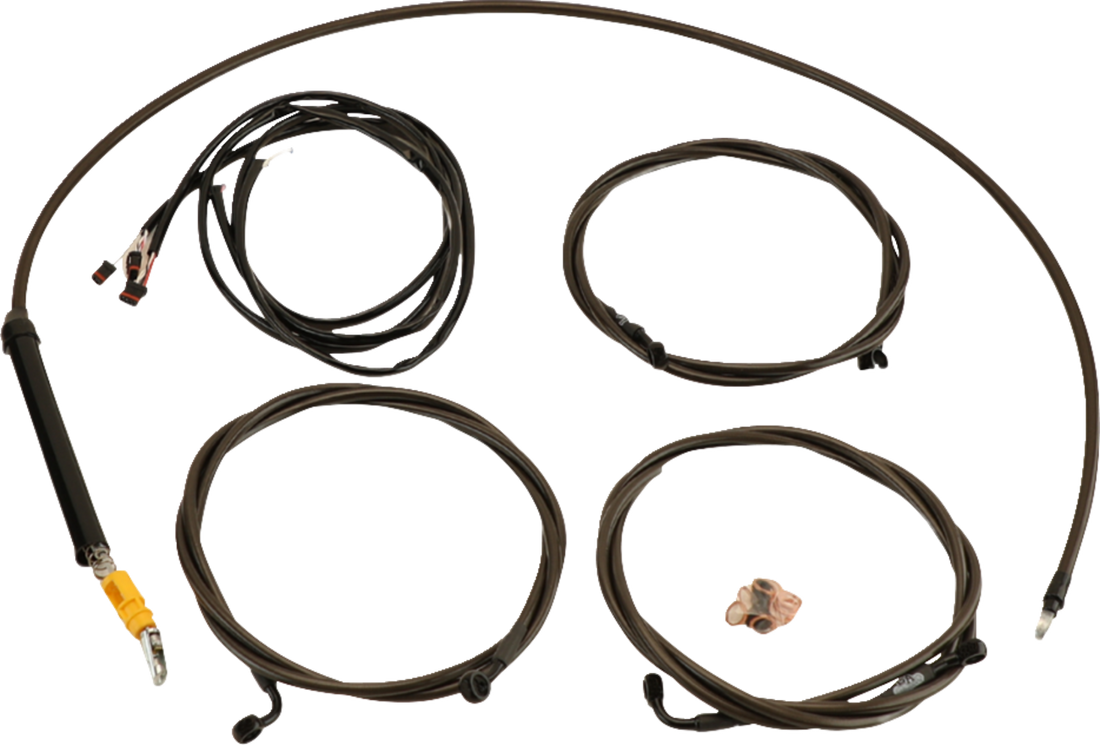 LA CHOPPERS Complete Plug-and-Play Cable Kit - 18" - 20" Handlebars - '23-'25 Touring - Midnight LA-8059KT3-19M