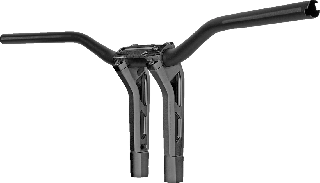 PERFORMANCE MACHINE (PM) Phatbar & Riser Kit - Internal Wiring - 9" - Black Ops 0208-2195M-SMB