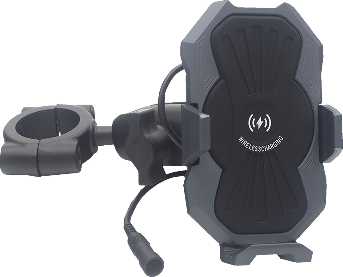 RIDEPOWER Metal Phone Holder - Inductive Charging 1-1/2" Bar Mount RPMTLINDMOUNT15
