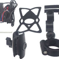 RIDEPOWER Metal Phone Holder - Inductive Charging 1-1/2" Bar Mount RPMTLINDMOUNT15