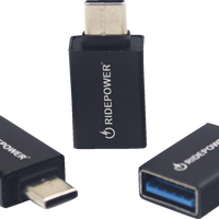 RIDEPOWER Power Adapter - Female USB to Male USB-C RPUSBCMUSBFADPT