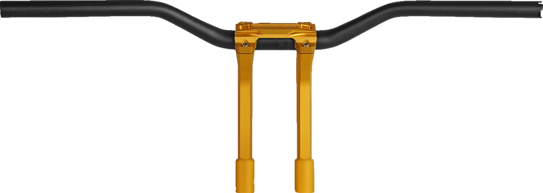 PERFORMANCE MACHINE (PM) Phatbar & Riser Kit - Internal Wiring - 9" - Gold Ops 0208-2195M-SMG