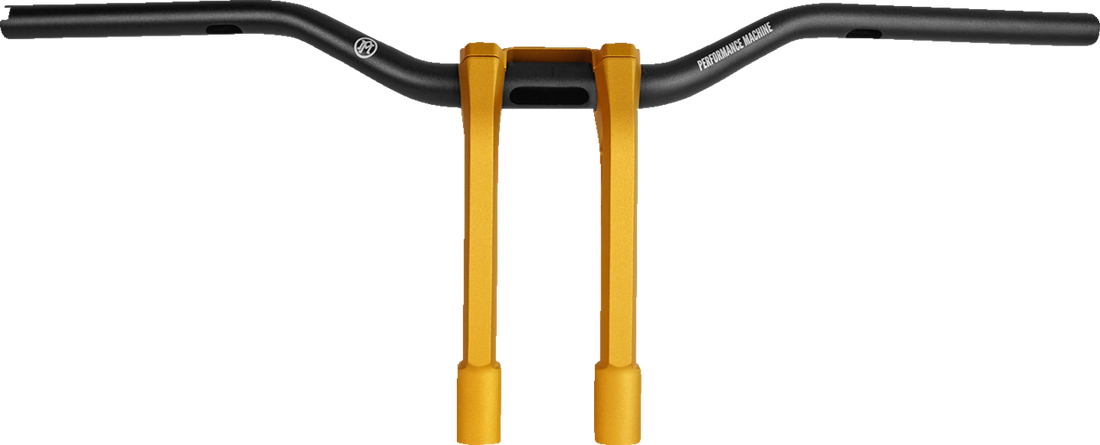 PERFORMANCE MACHINE (PM) Phatbar & Riser Kit - Internal Wiring - 9" - Gold Ops 0208-2195M-SMG