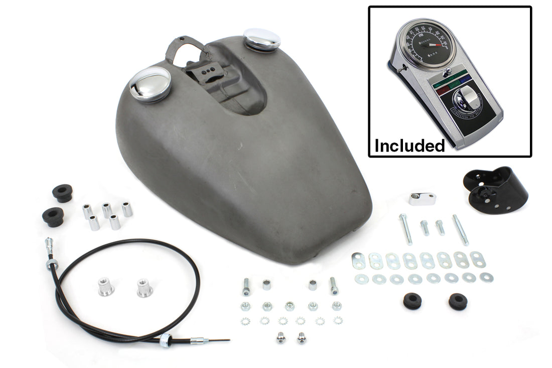 38-0179 - Bobbed 3.2 Gallon Gas Tank Kit by Wyatt Gatling