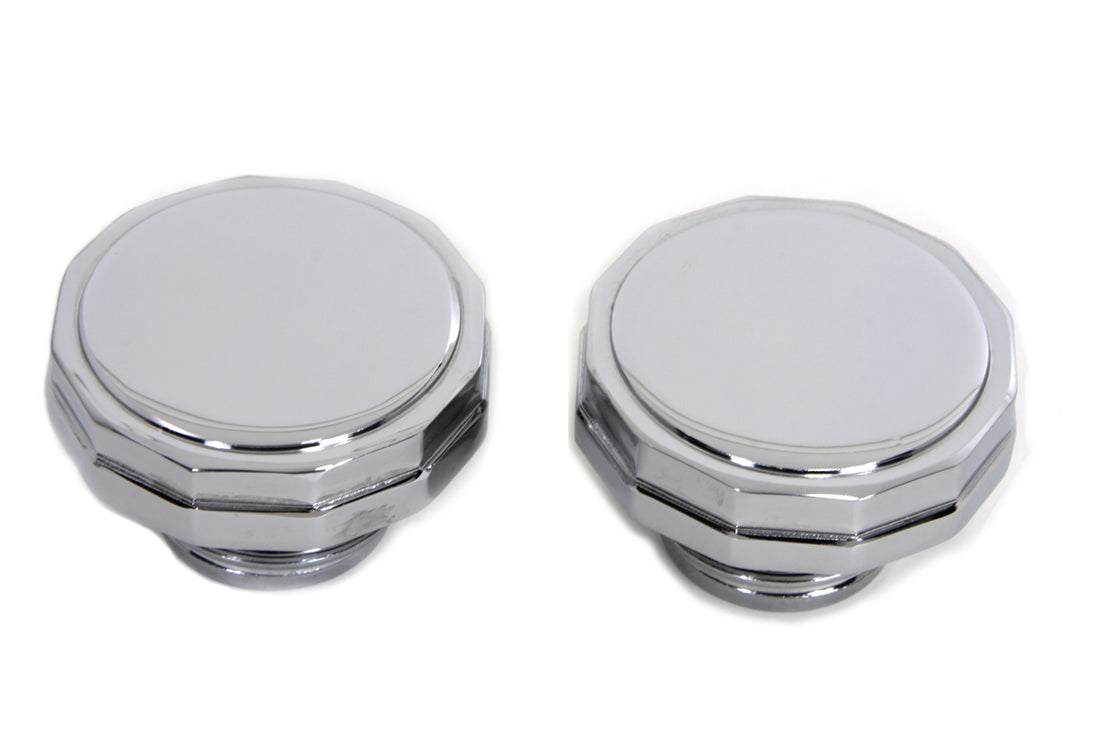 38-0445 - Chrome Hexagon Style Vented and Non-Vented Gas Cap Set by Wyatt Gatling