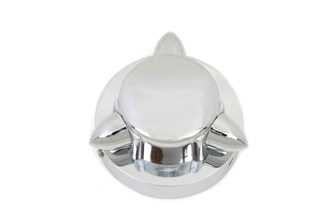 38-0551 - Chrome Krommet Style Gas Cap Cover by Wyatt Gatling