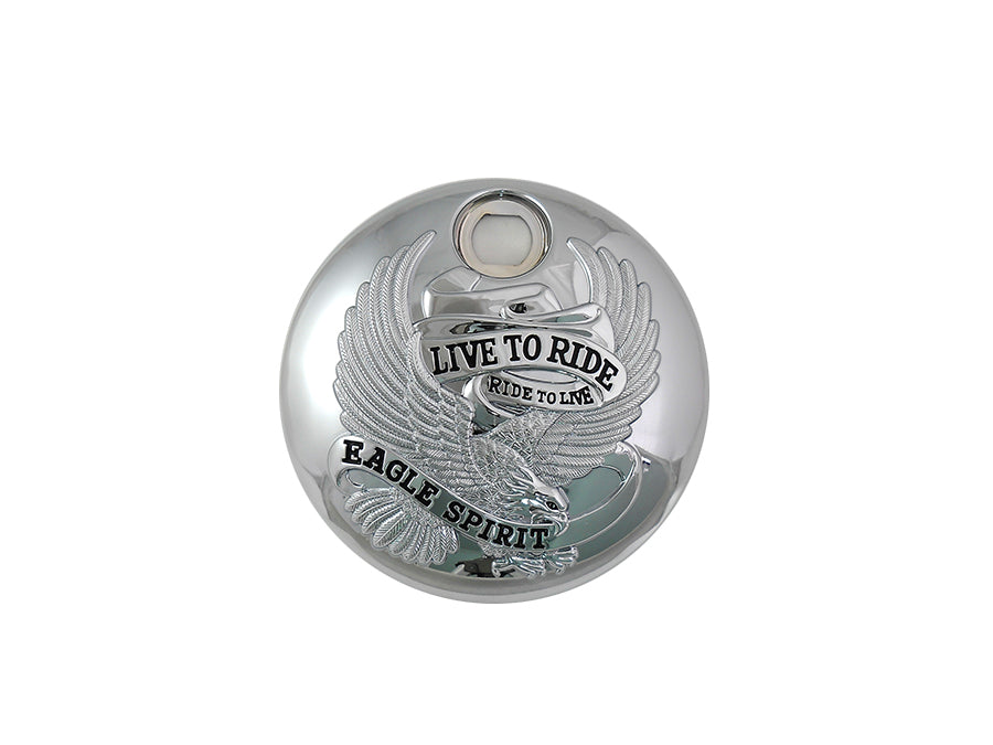 38-0606 - Chrome with  inchLive to Ride inch FLT Fuel Tank Console Doo by Wyatt Gatling