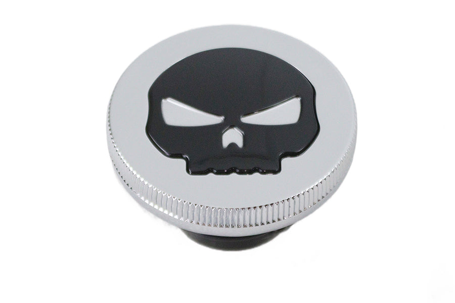 38-0619 - Chrome Skull Style Vented Gas Cap by Wyatt Gatling