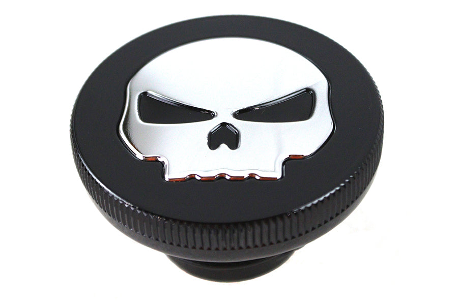38-0621 - Black Skull Style Vented Gas Cap by Wyatt Gatling