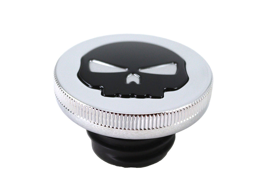 38-0622 - Chrome Skull Gas Cap by Wyatt Gatling