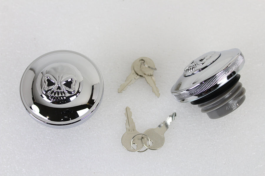 38-0651 - Keyed Gas Cap Set Vented and Non-Vented Chrome by Wyatt Gatling