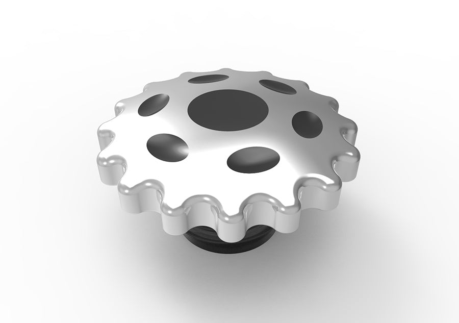 38-0660 - Sprocket Gas Cap Vented Chrome by Wyatt Gatling