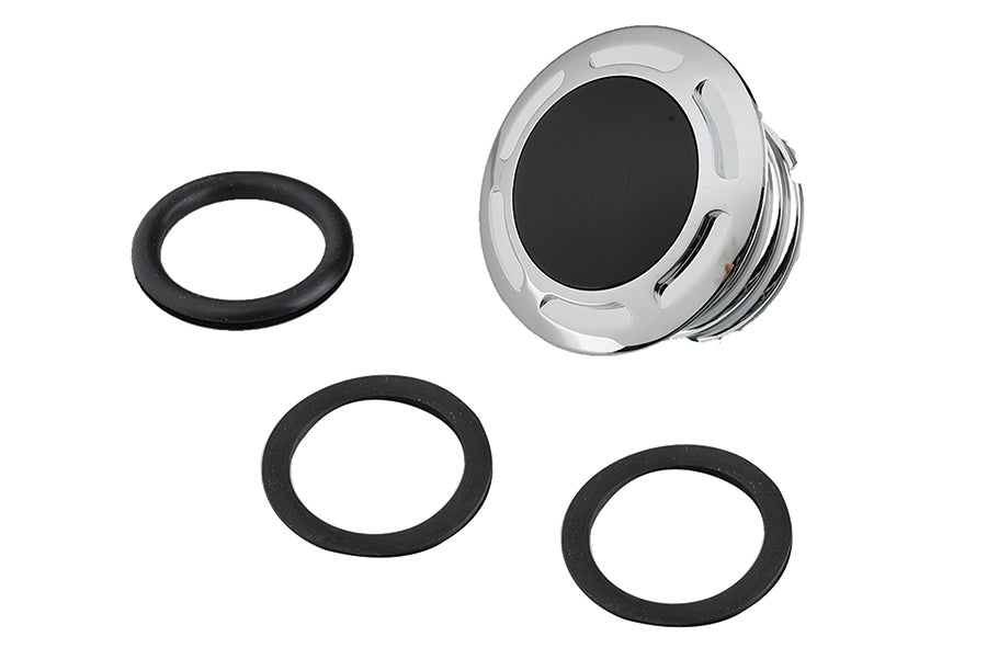 38-0670 - Slot Pop Up Vented Gas Cap Chrome by V-Twin