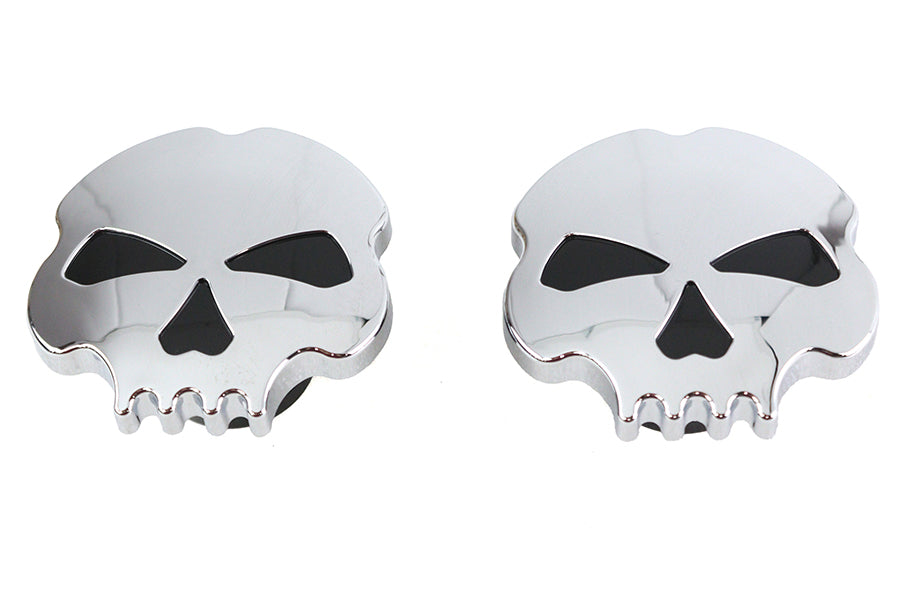 38-0779 - Skull Style Gas Cap Set Chrome by Wyatt Gatling
