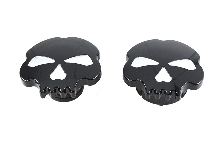 38-0782 - Skull Style Gas Cap Set Black by Wyatt Gatling