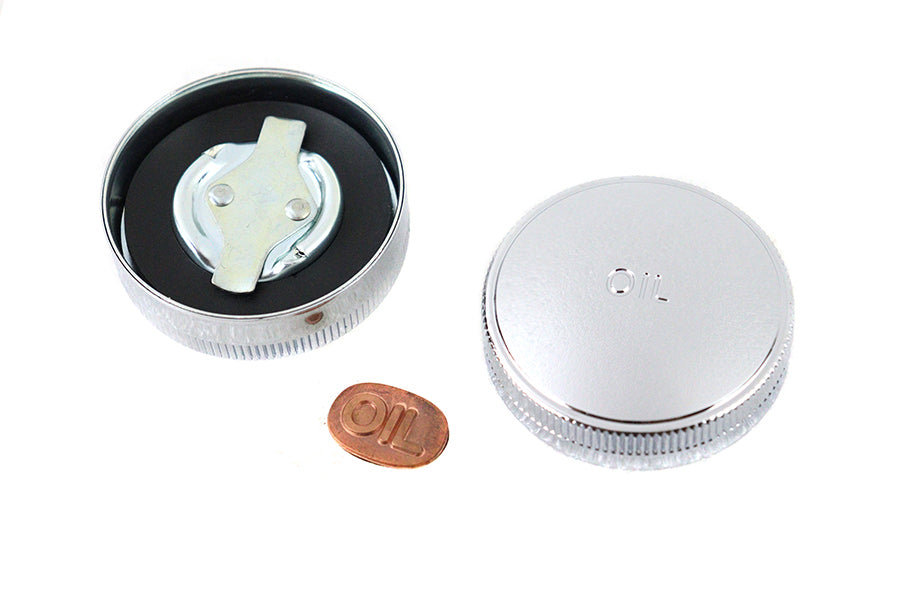 38-0814 - 45  W/G Gas and Oil Cap Set Chrome by Wyatt Gatling