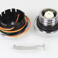 38-0988 - Chrome LED Ribbed Style Fuel Gauge and Filler Cap Set by Wyatt Gatling