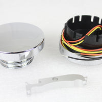 38-0991 - Chrome LED Smooth Style Fuel Gauge and Filler Cap Set by Wyatt Gatling