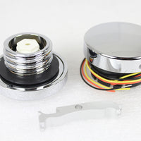38-0991 - Chrome LED Smooth Style Fuel Gauge and Filler Cap Set by Wyatt Gatling