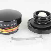 38-0992 - Black LED Smooth Style Fuel Gauge and Filler Cap Set by Wyatt Gatling