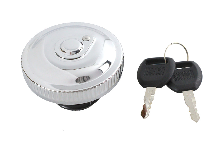 38-1736 - Locking Bung Gas Cap Chrome by V-Twin