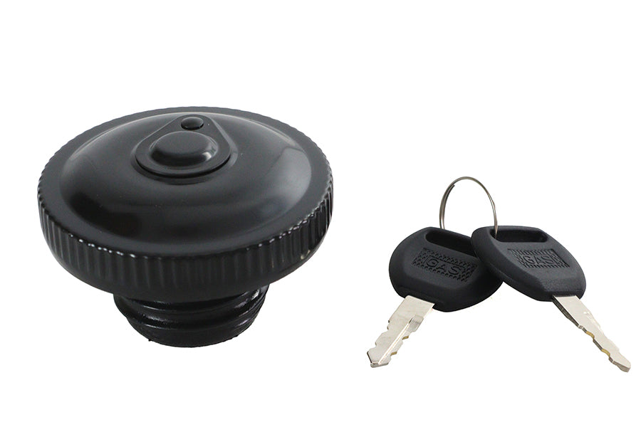 38-1737 - Locking Bung Gas Cap Black by V-Twin