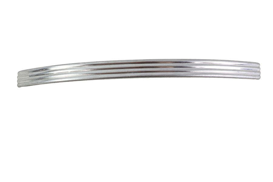 Large Ribbed Emblem Trim Stainless Steel