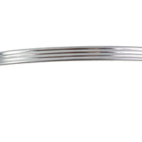 Large Ribbed Emblem Trim Stainless Steel