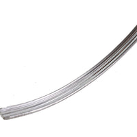 Large Ribbed Emblem Trim Stainless Steel