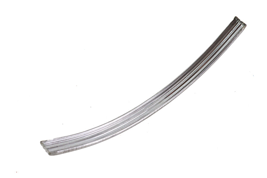 Large Ribbed Emblem Trim Stainless Steel