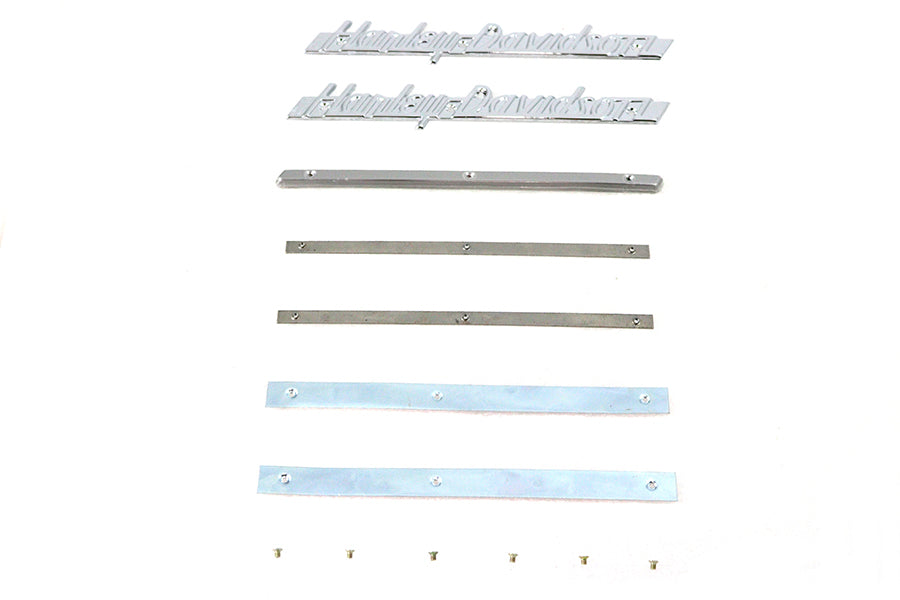 1951-1954 Emblem Kit with Strips Stainless Steel