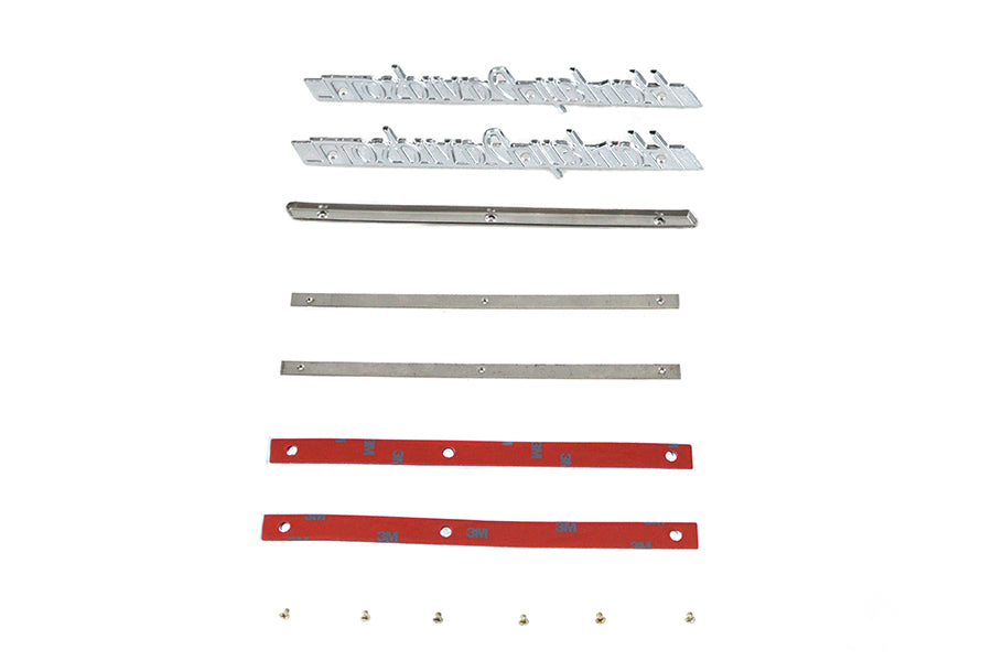 1951-1954 Emblem Kit with Strips Stainless Steel