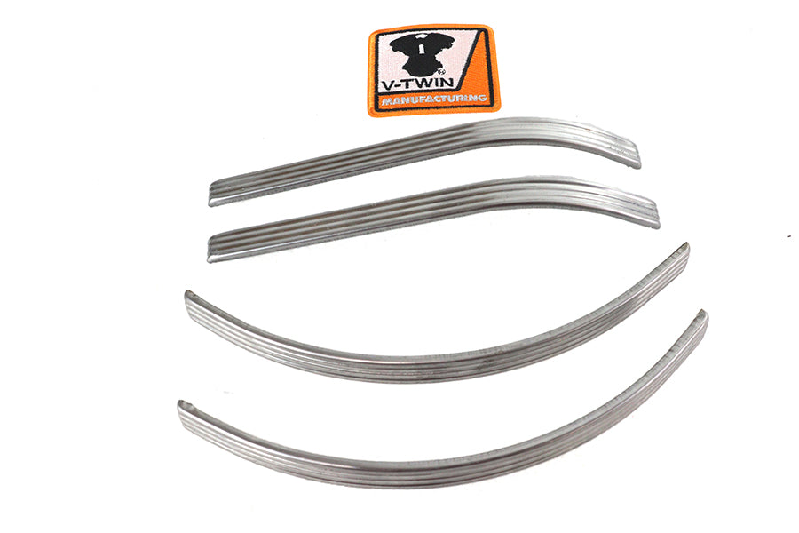 38-6679 - Stainless Steel Emblem Trim Set by V-Twin