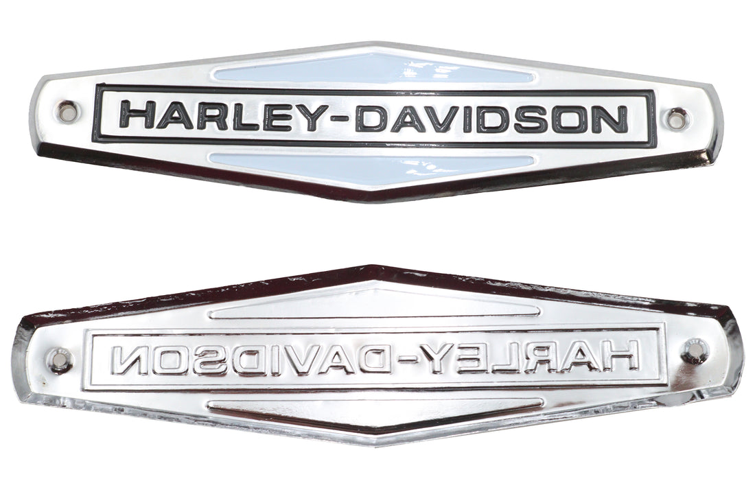 38-6682 - OE Emblem Set with Black Lettering by V-Twin