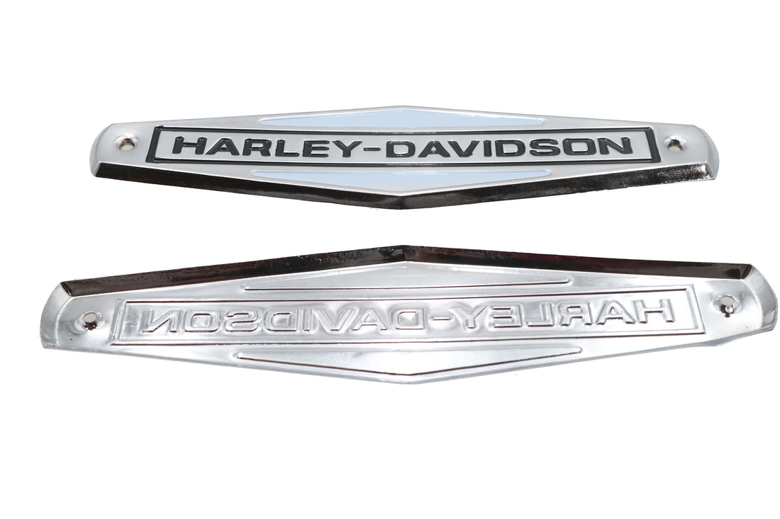 38-6682 - OE Emblem Set with Black Lettering by V-Twin