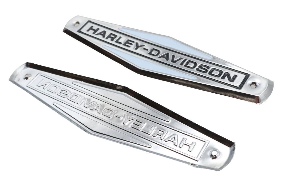 38-6682 - OE Emblem Set with Black Lettering by V-Twin