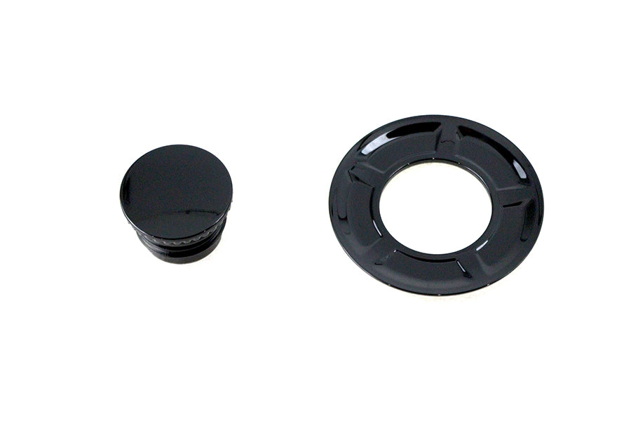 38-7066 - Flush Mount Gas Cap Black by V-Twin