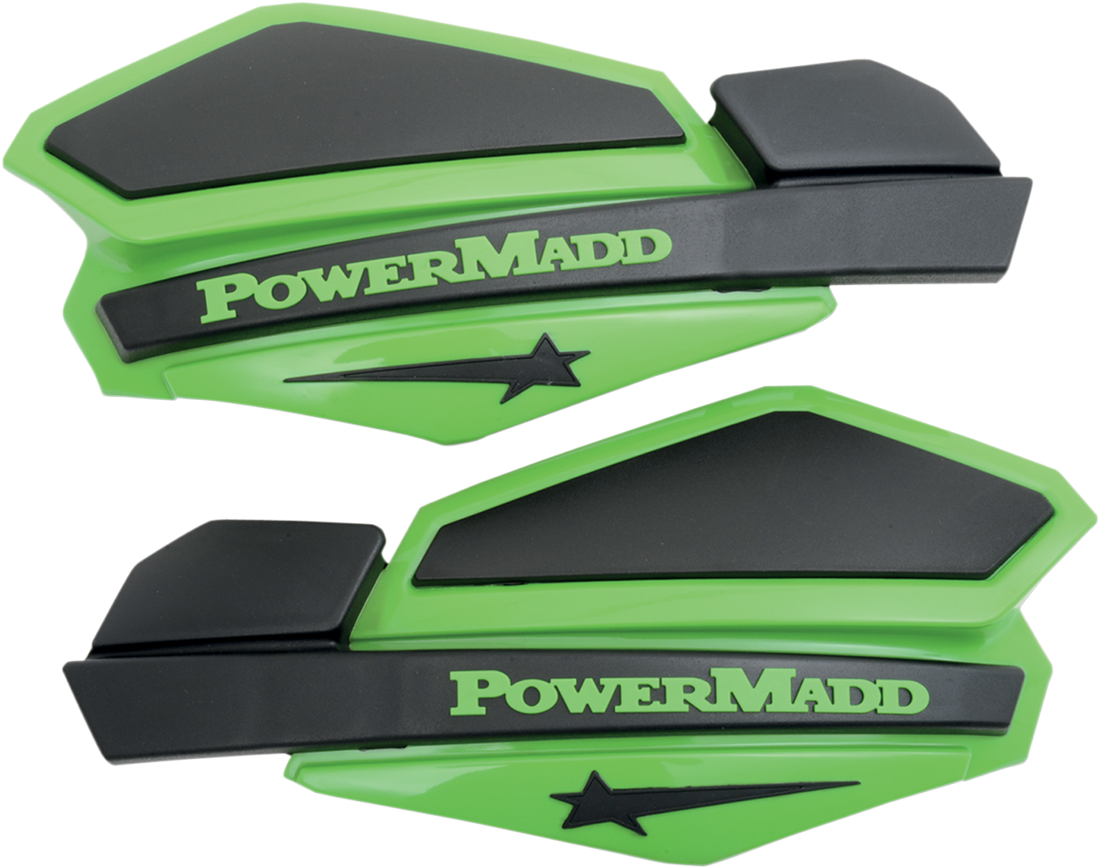 POWERMADD Star Series Handguards - Green/Black 34203