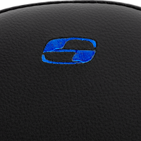 SADDLEMEN Step-Up Seat - Front Lattice Stitch - Blue Stitch - FLH/FLT '08-'23 808-07B-17201