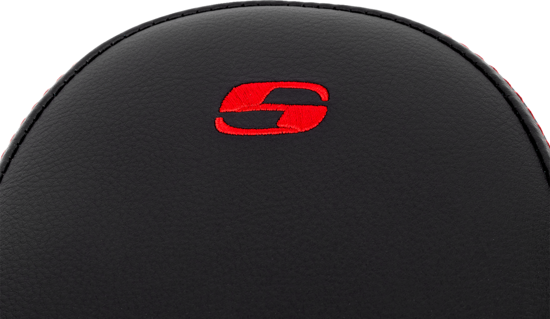 SADDLEMEN Step-Up Seat - Front Lattice Stitch - Red Stitch - FLH/FLT '08-'23 808-07B-17204