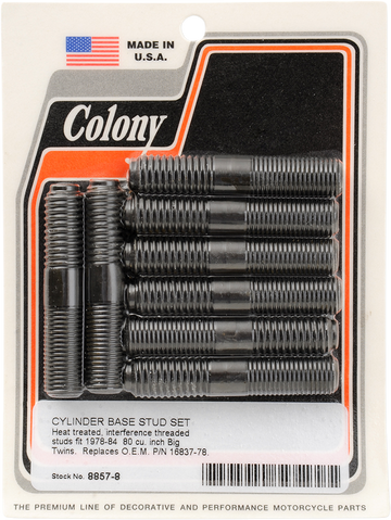 COLONY Cylinder Stud Set - '78-'84 Big Twin 8857-8