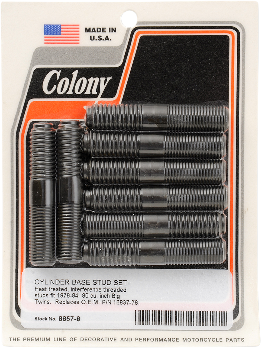 COLONY Cylinder Stud Set - '78-'84 Big Twin 8857-8