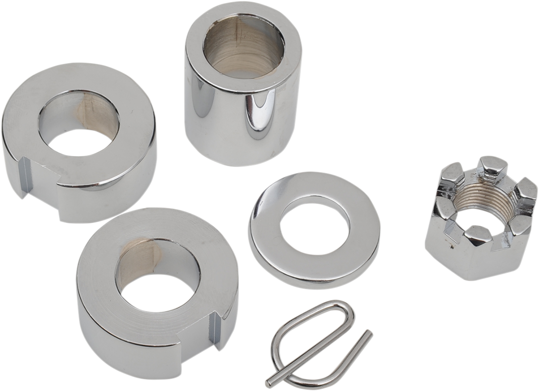 COLONY Axle Nut with Spacer - Chrome - Kit 9810-4